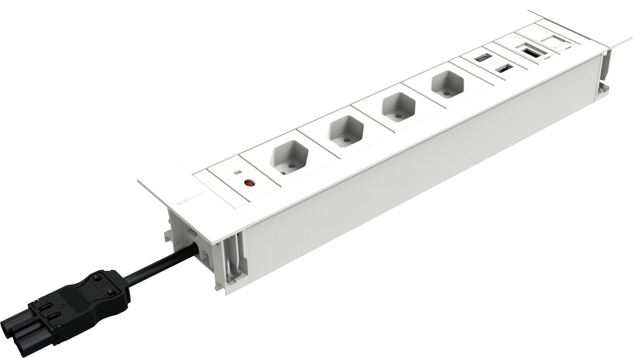 Max Hauri 174021 Stikdåseliste Hvid CH-stik 1 stk