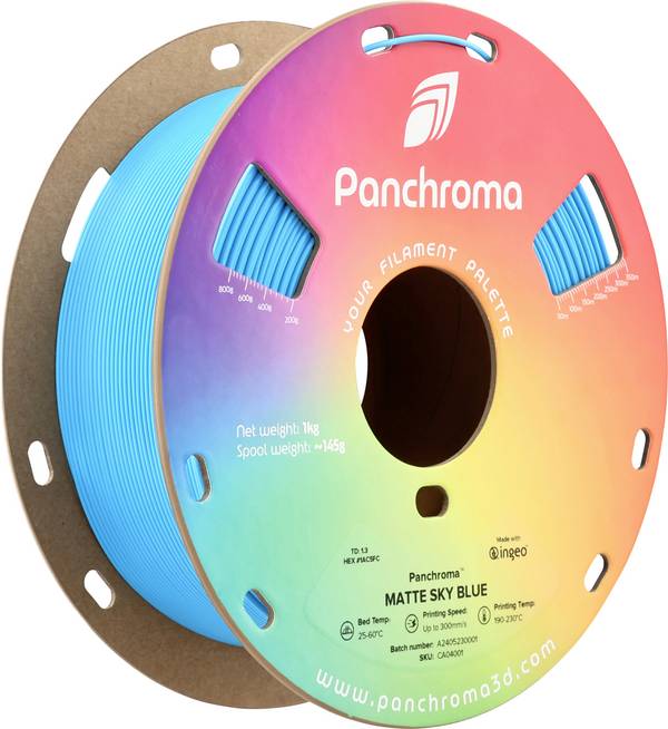 Polymaker CA04001 Panchroma™ Matte Filament PLA-plast Mat, med lavere kunststofindhold 1.75 mm 1000 g Sky Blue, Blå   1 stk