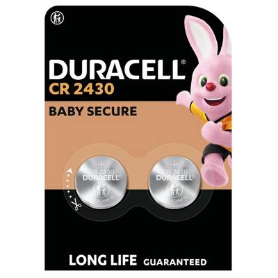 Duracell Knapcellebatteri CR 2430 3 V 2 stk 300 mAh Lithium DL2430