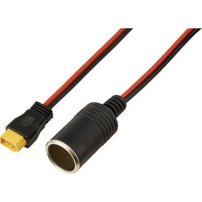 Cigarettænder på XT60-kabel 2 M. TC-13619284 Sort, Rød TRU COMPONENTS Indhold: 1 stk-0