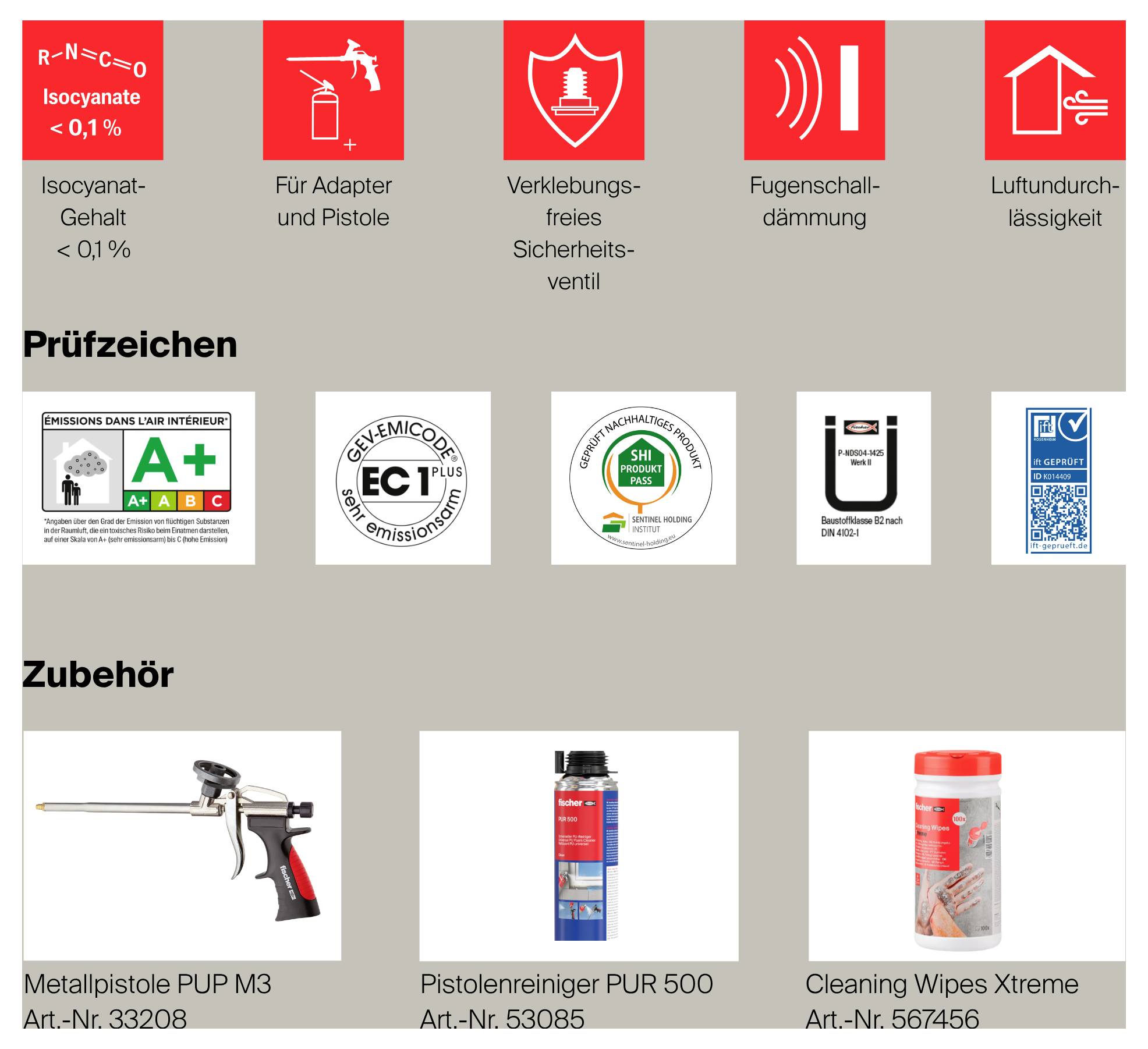 Fischer PU-P EVO 750 B2 Montageskum Producentfarve: Hvid 750 ml-6