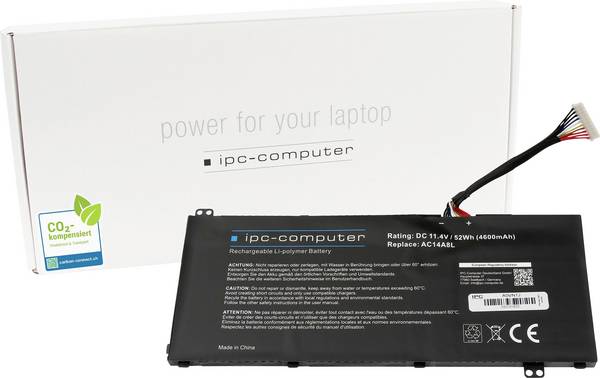 ipc-computer Bærbar computer-batteri Akku AC148L-H REPLACE 11.40 V 4600 mAh IPC-Computer