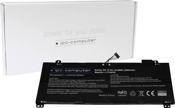 ipc-computer Bærbar computer-batteri Akku L17C4PF0 REPLACE 15.20 V 2900 mAh IPC-Computer