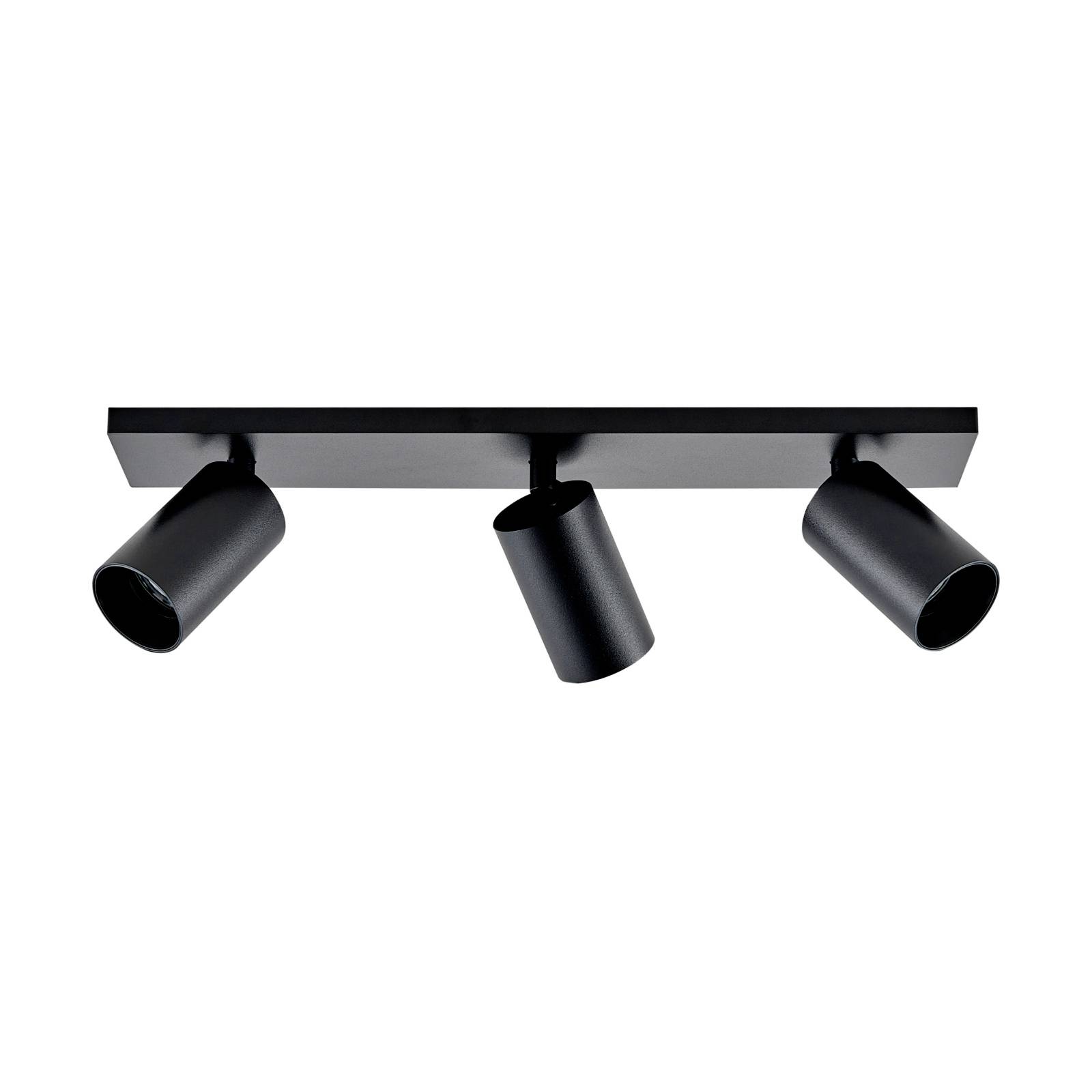Deko Light 348250 Can Tilt eckig, 3x 7,5 W GU10, Schwarz Lampe til loftsmontering Stiftsokkel GU10 7.5 W Sort