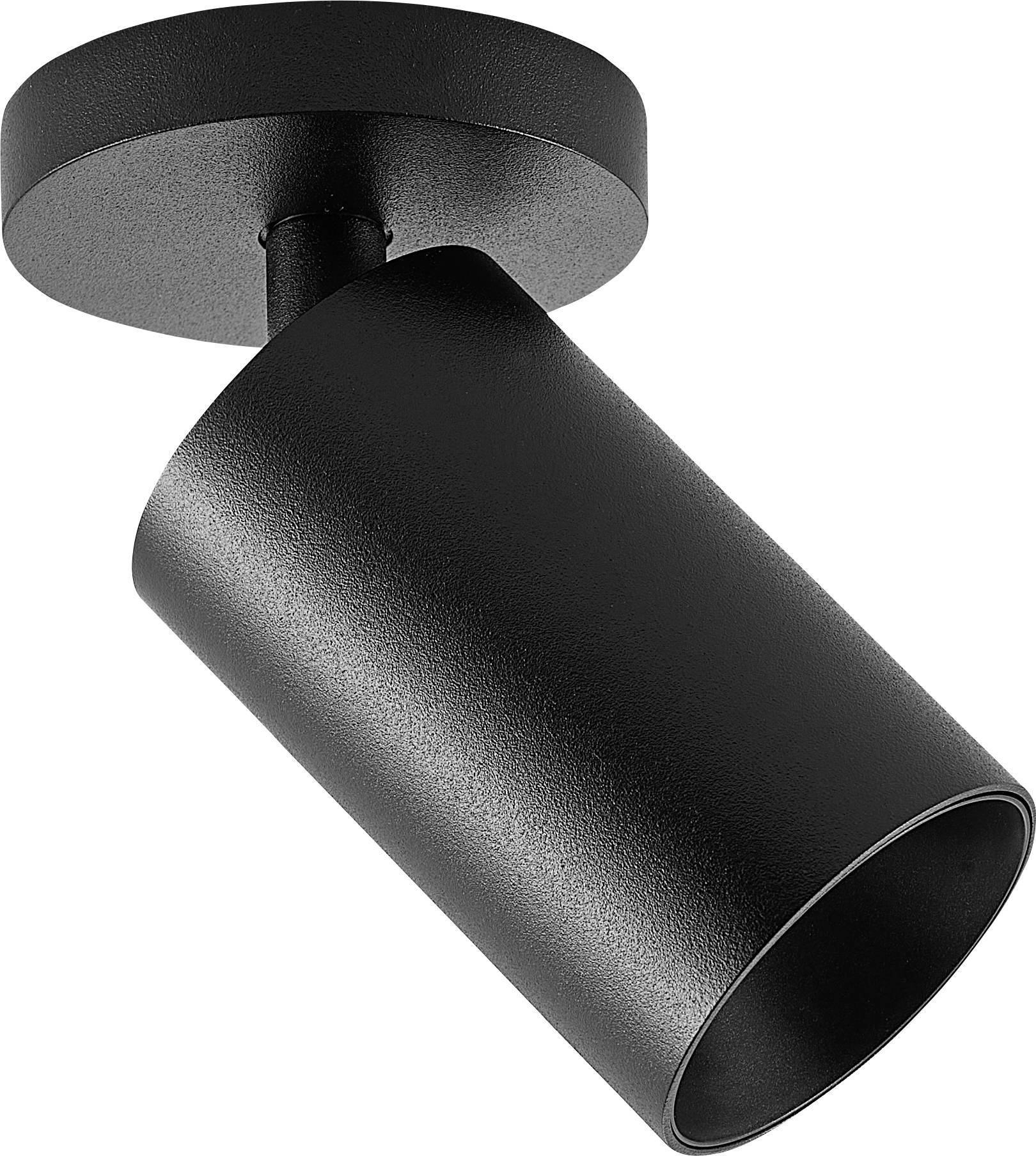 Deko Light 348252 Can Tilt rund, 1x 7,5 W GU10, Schwarz Lampe til loftsmontering GU10 7.5 W Sort