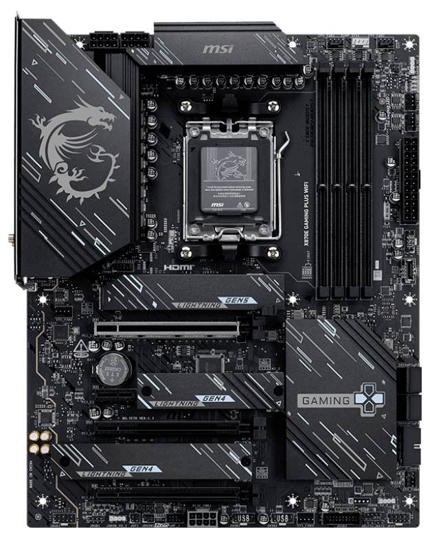 MSI X870E GAMING PLUS Bundkort Sokkel #####AMD AM5 Formfaktor ATX Mainboard-chipsæt AMD® X870