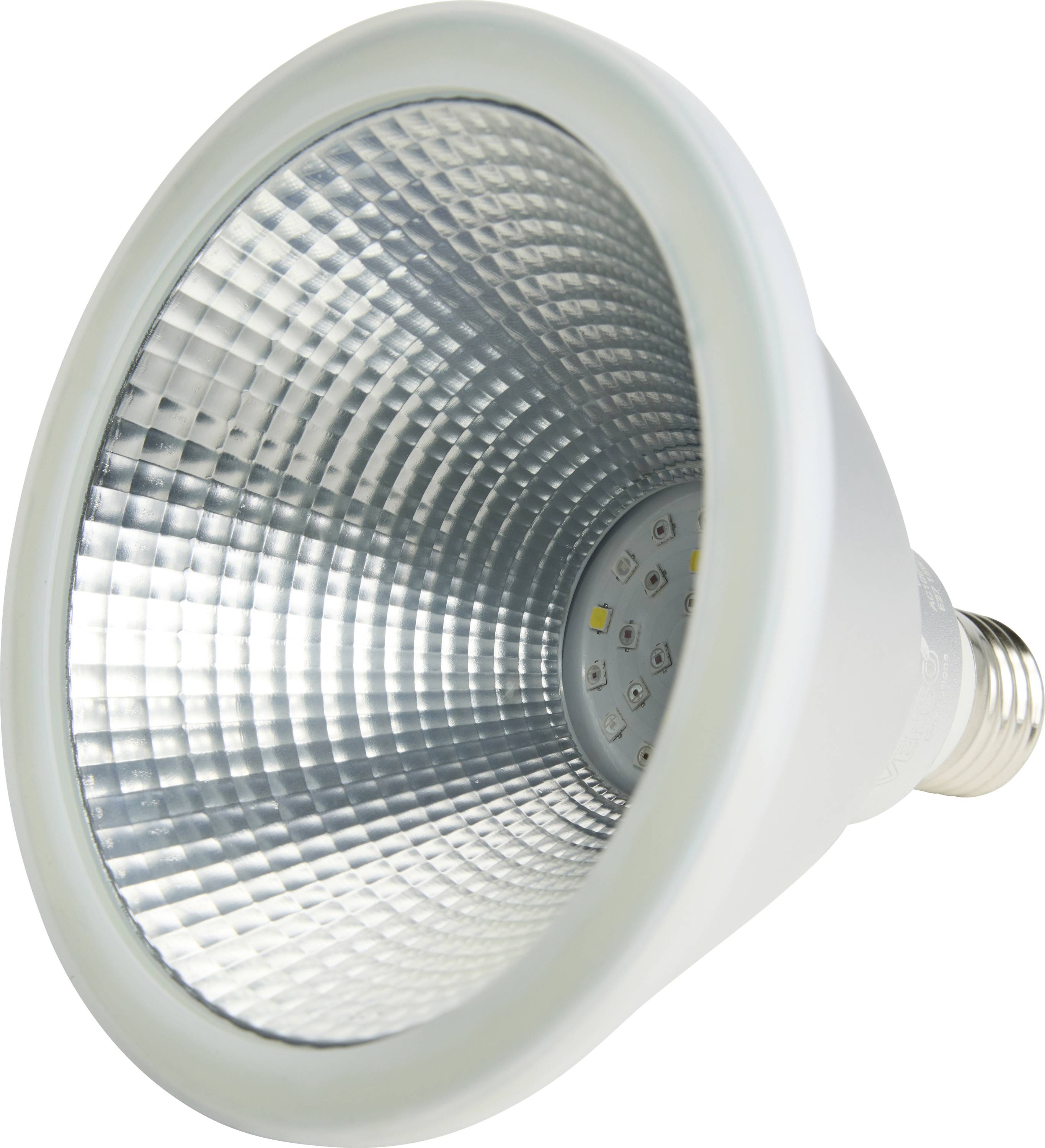 En LED-pære med reflekterende indre område, som giver retningsbestemt lys. Ideel til spotbelysning.