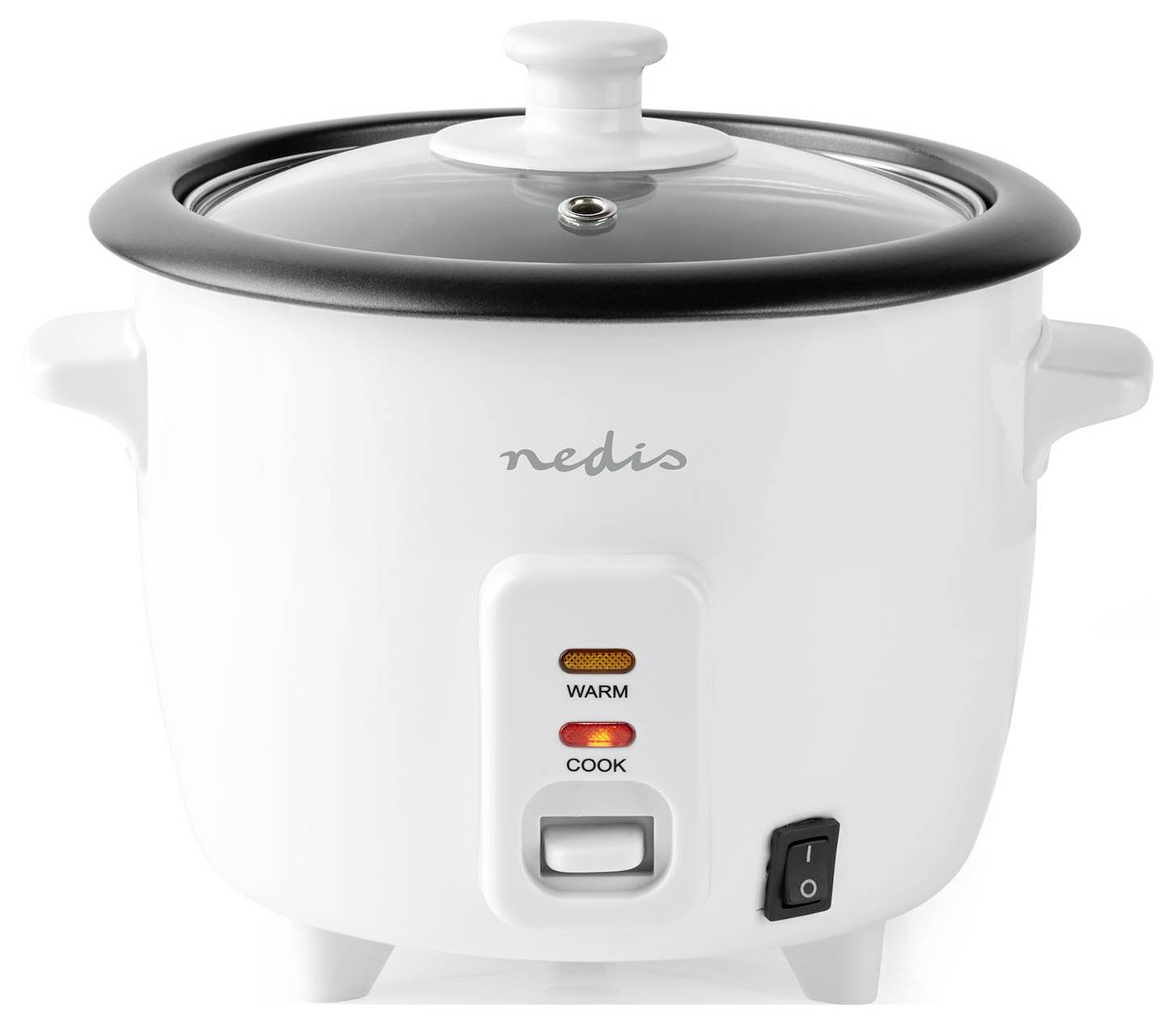 Nedis KARC06WT Riskoger Hvid Non-stick-belægning, Indikatorlys-1