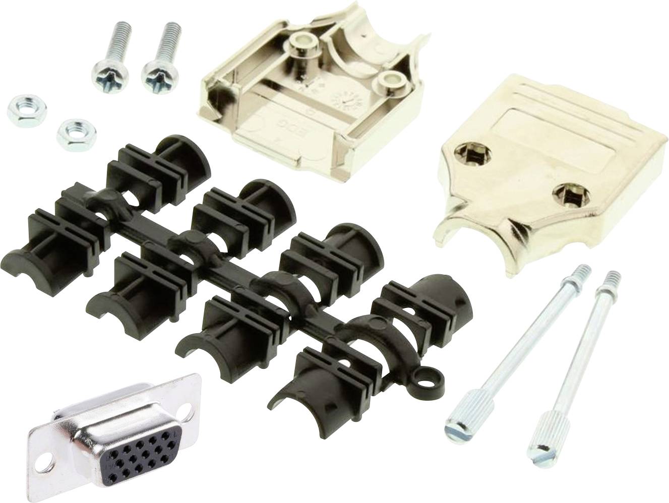 MH Connectors MHDTPK9HD15FS-K D-SUB bøsningsliste-sæt 180 ° Poltal: 9 Loddekop 1 stk