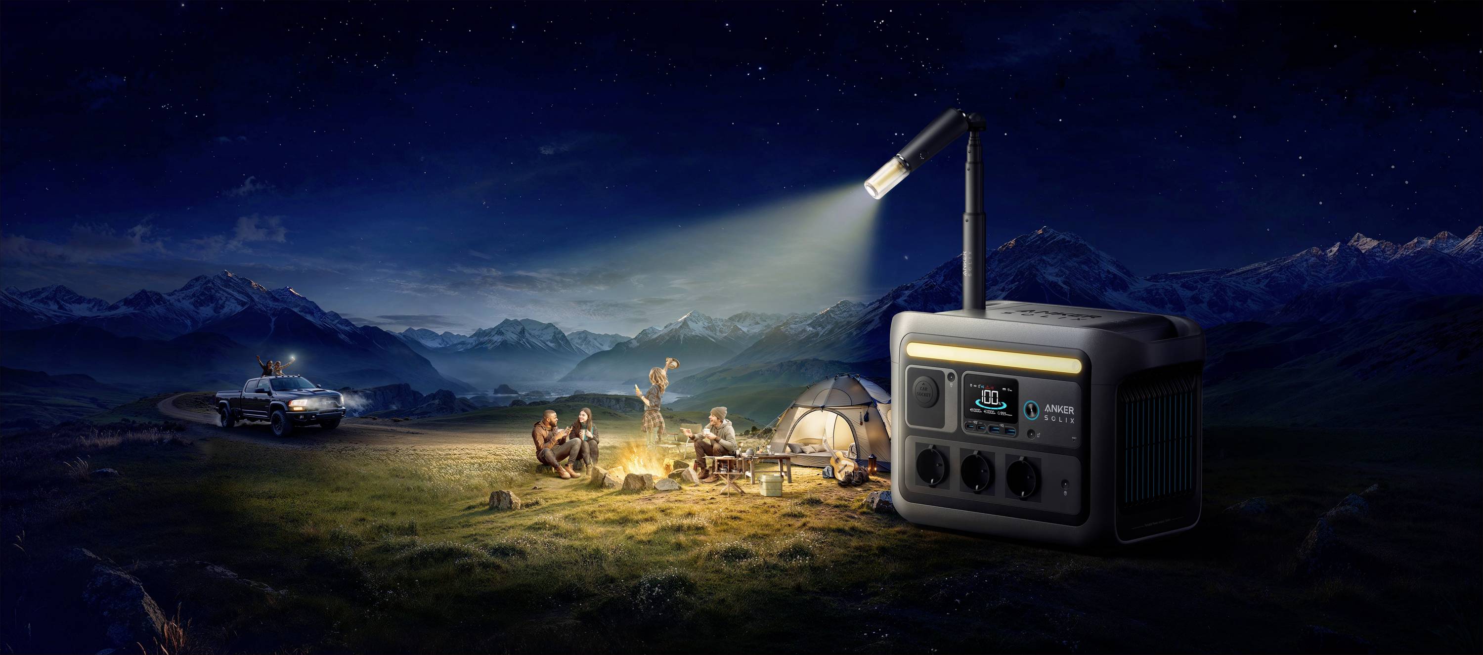 Anker SOLIX C800X Powerstation LiFePO 4 LED-lommelygte, Outdoor-15