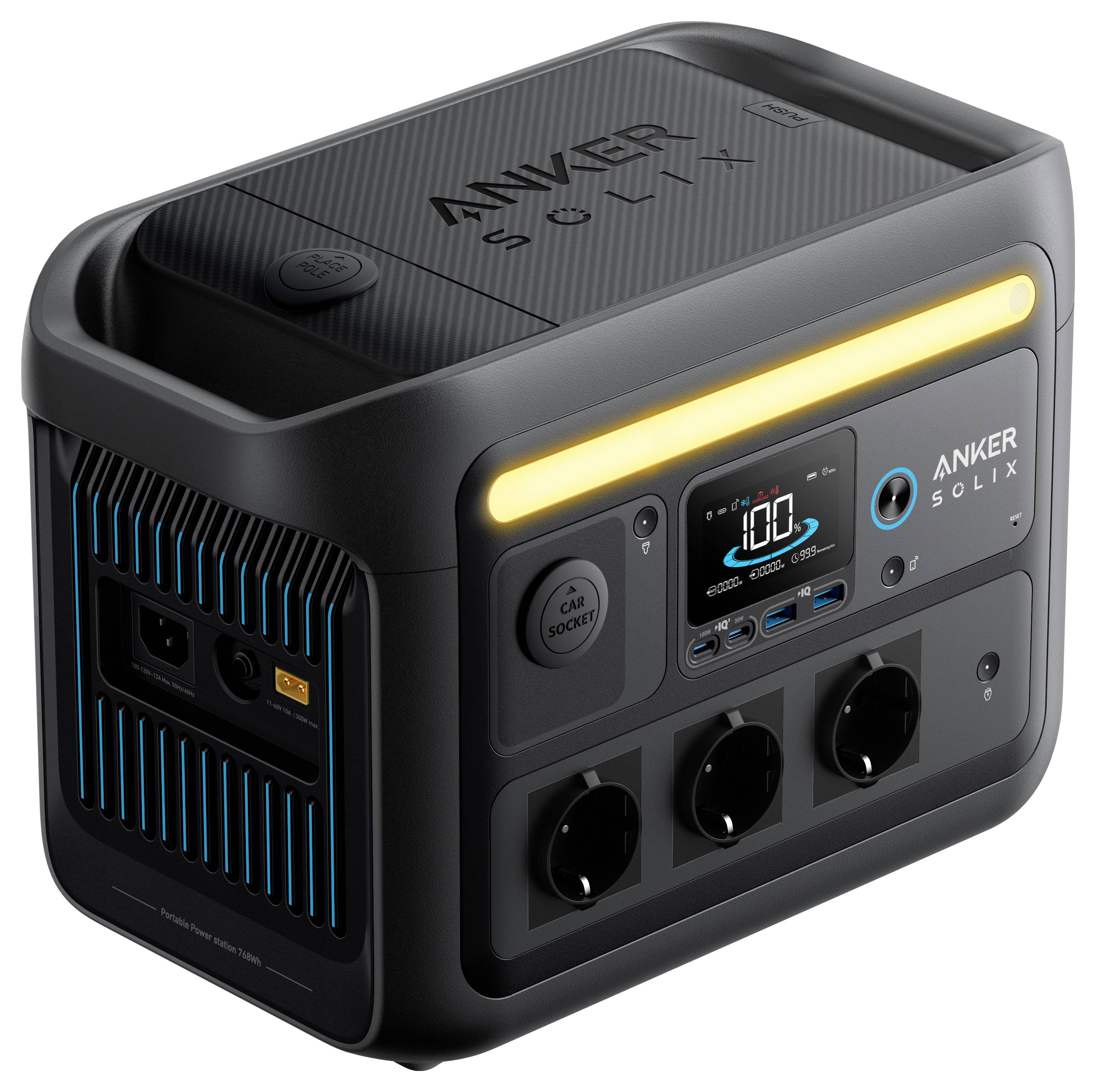 Anker SOLIX C800X Powerstation LiFePO 4 LED-lommelygte, Outdoor-1