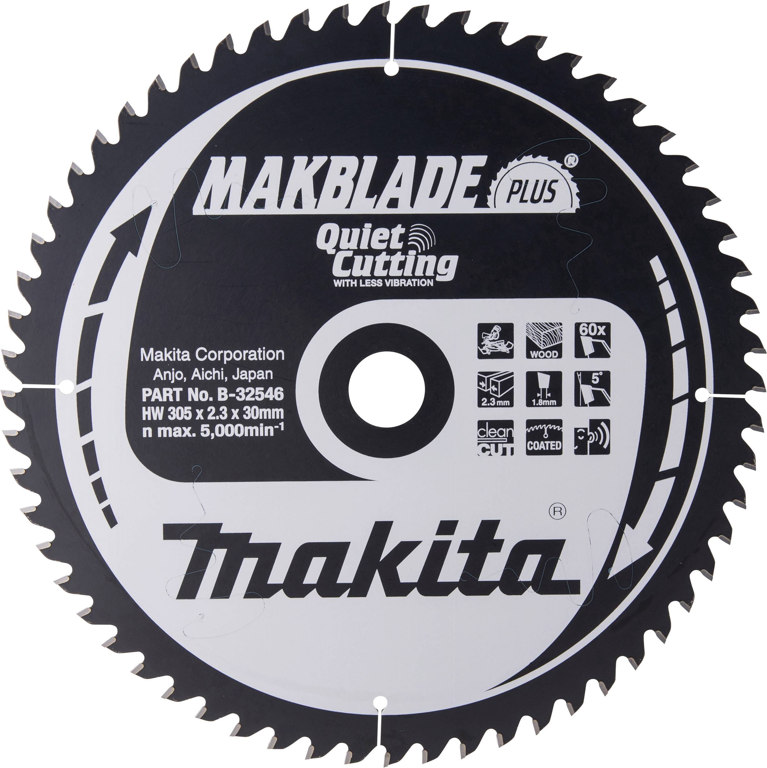 Makita B-32546 MAKBLADE+ B-32546 Rundsavblad 305 x 30 x 2.3 mm 1 stk