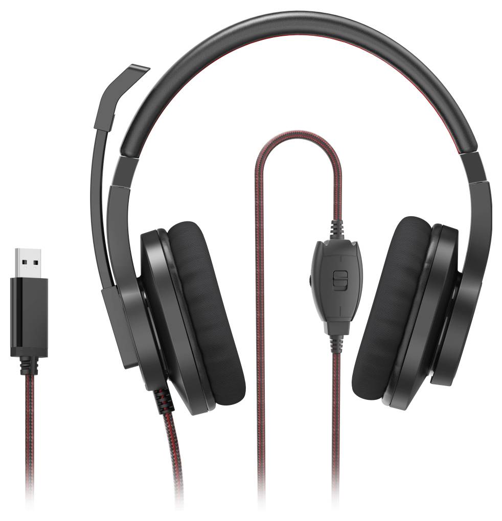 Hama On Ear-headset kabelbundet Stereo Sort, Rød Lydstyrkeregulering Computer-2