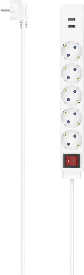 Hama 00223183 Stikdåseliste Hvid Stik med jordkontakt 1 stk-0