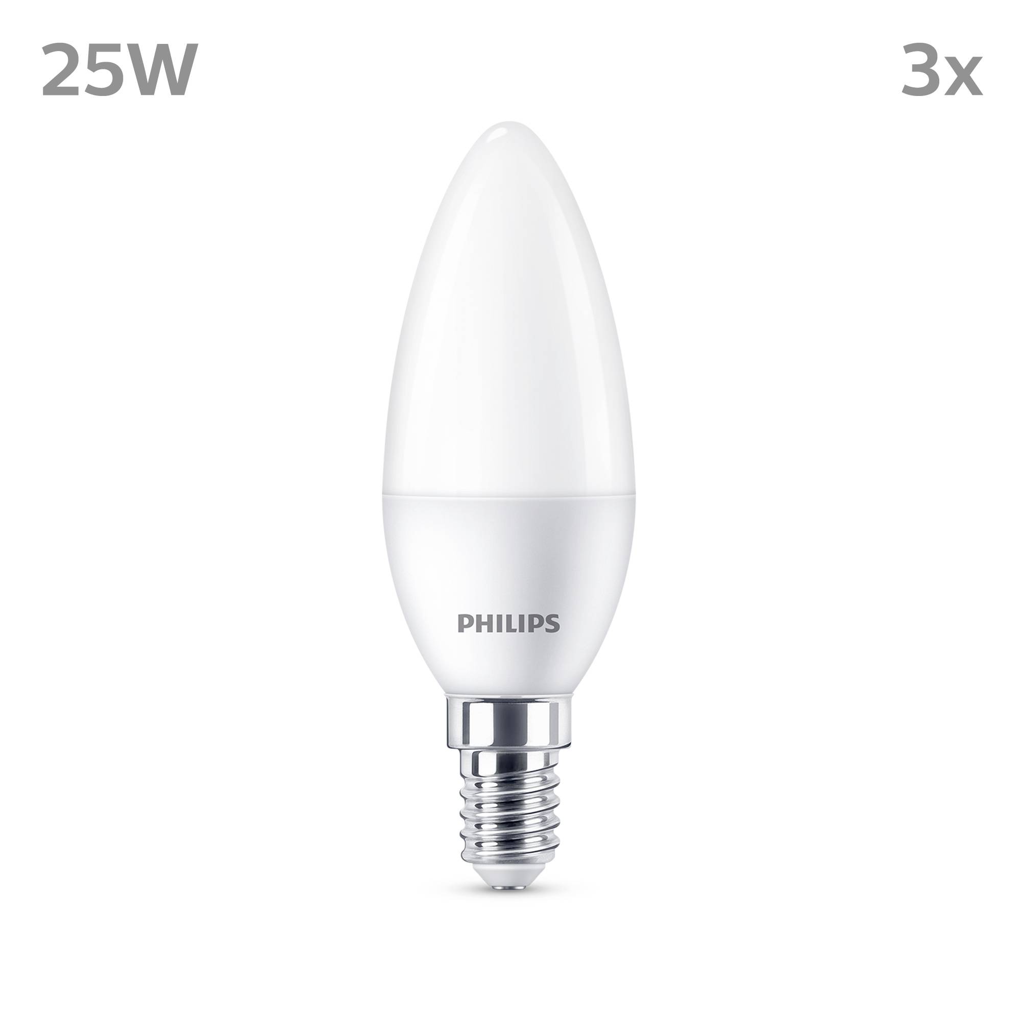 Philips 8719514460034 LED (RGB)-lamp EEK F (A - G) E14 Lysform 2.8 W = 25 W Varmhvid 3 stk-5