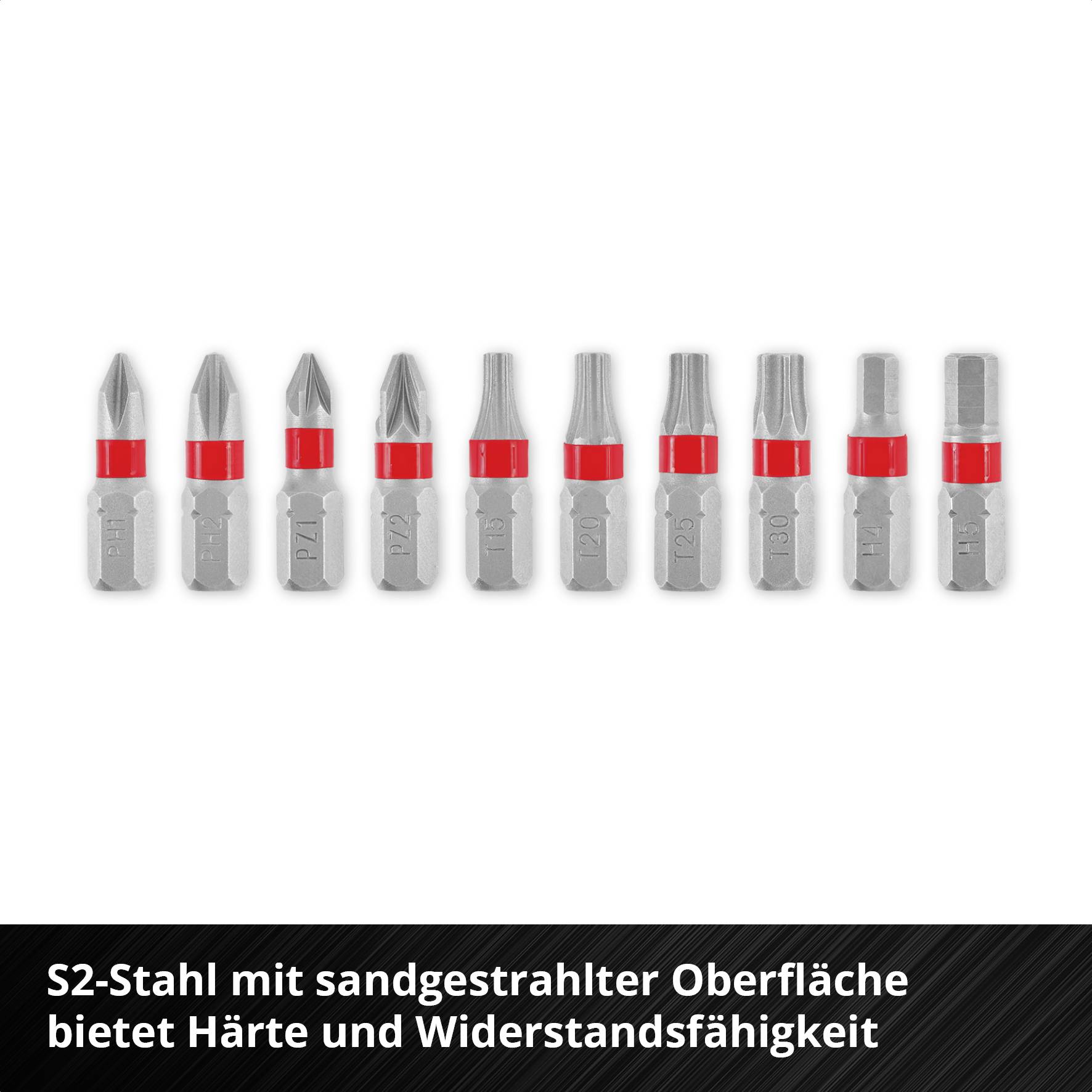 Einhell Bit Taschenbox 11tlg 118663 Bitsæt PH, PZ, Unbrako, TX inkl. bitholder-4