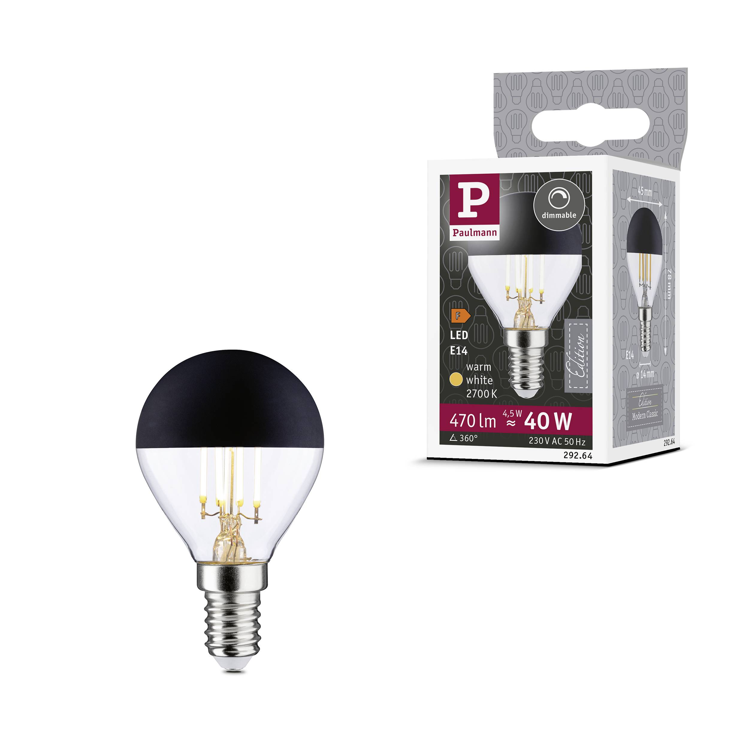 Paulmann 29264 LED (RGB)-lamp EEK F (A - G) E14 Dråbeform 4.5 W Varmhvid (Ø x H) 45 mm x 78 mm kan dæmpes 1 stk-6