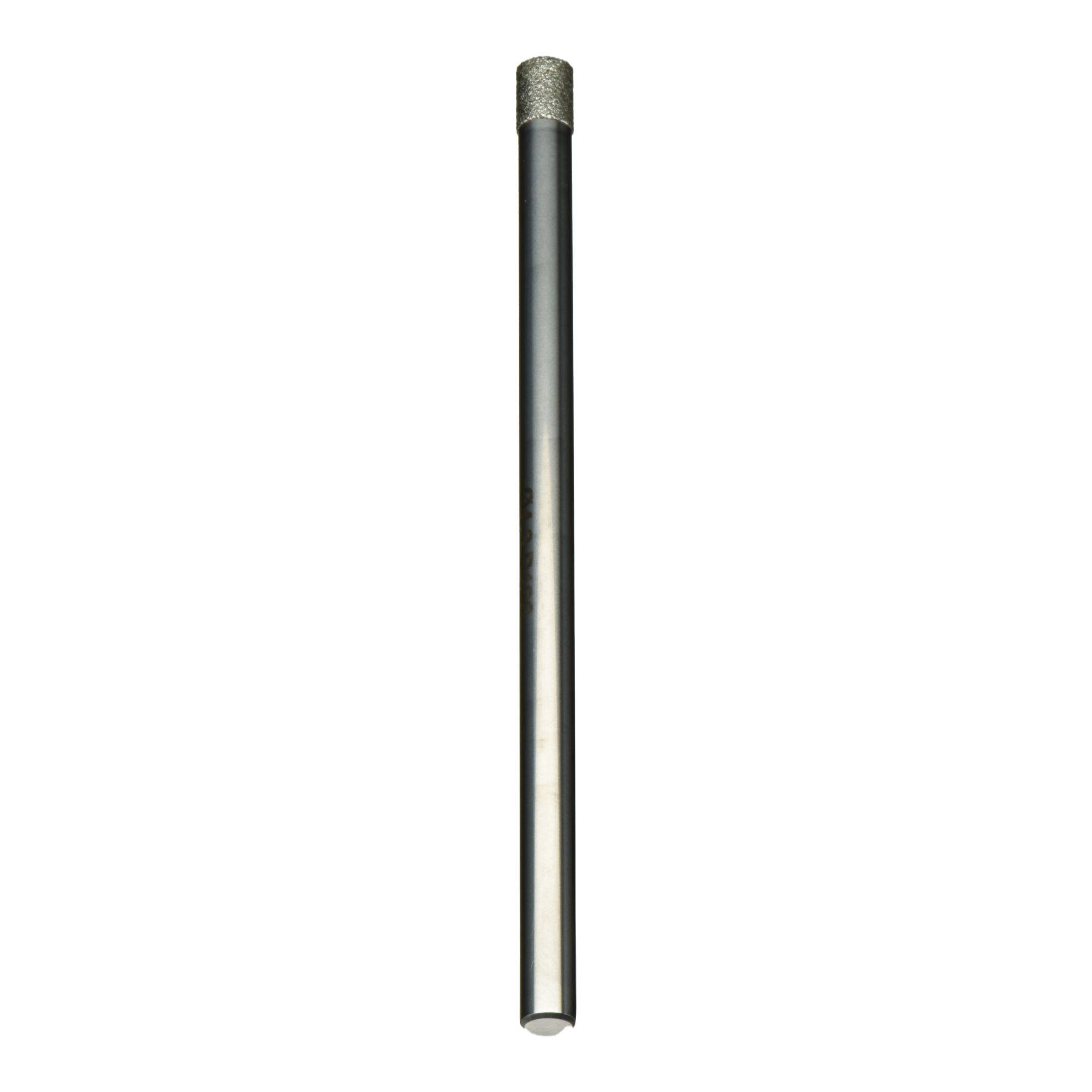 En metalagtig, cylindrisk stang med en struktureret spids.