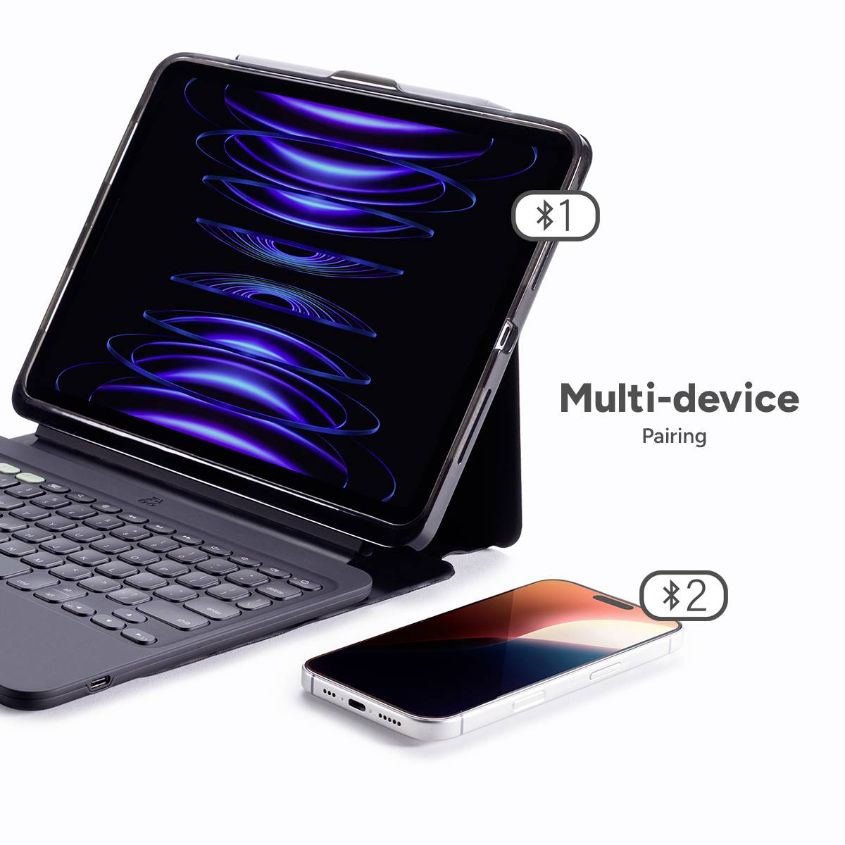 ZAGG KB Pro Keys 2 Tablet tastatur med Book Cover Passer til mærkerne (tablet): Apple iPad Air 11" (M2, 2024), iPad Air -7