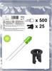Quadrios 25O199 LED-sortiment Gulgrøn Rund 3 mm 700 mcd 20 mA 2.0 V