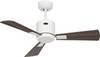 CasaFan ECO NEO III 92 WE-NB/KI WiFi Flügel Nussbaum/Kirsche Loftsventilator 12 W (Ø x H) 92 cm x 360 mm Hvid med fjernbetjening, Timer, Vinterdrift, App-styret