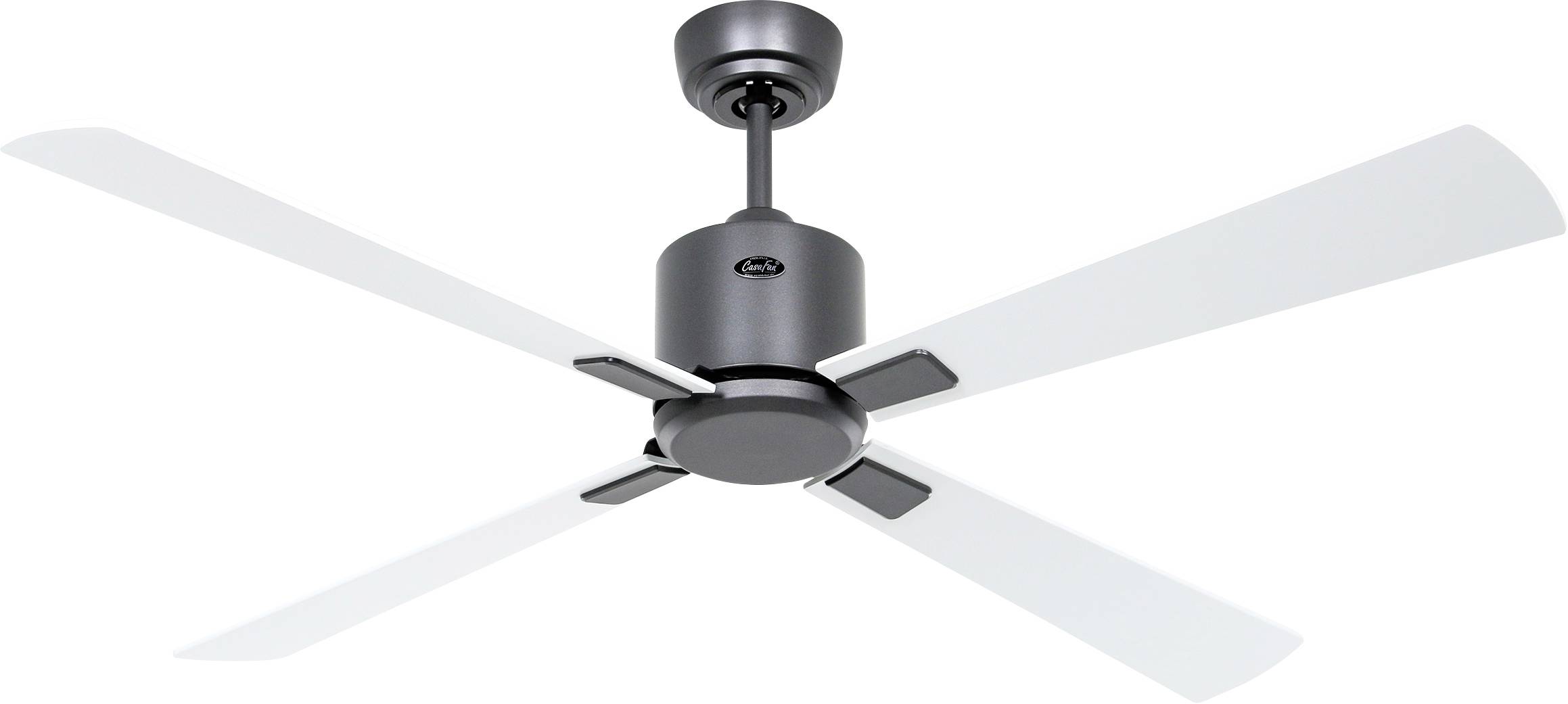 CasaFan ECO NEO III 132 BG-WE/LG WiFi Flügel Weiß/Lichtgrau Loftsventilator 27 W (Ø x H) 132 cm x 360 mm Basaltgrå med f-0