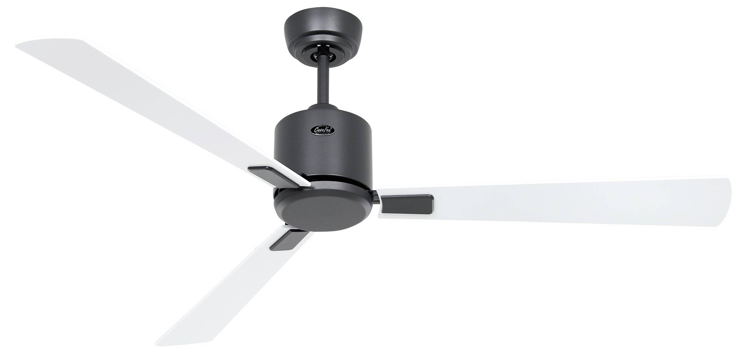 CasaFan ECO NEO III 132 BG-WE/LG WiFi Flügel Weiß/Lichtgrau Loftsventilator 27 W (Ø x H) 132 cm x 360 mm Basaltgrå med f-1
