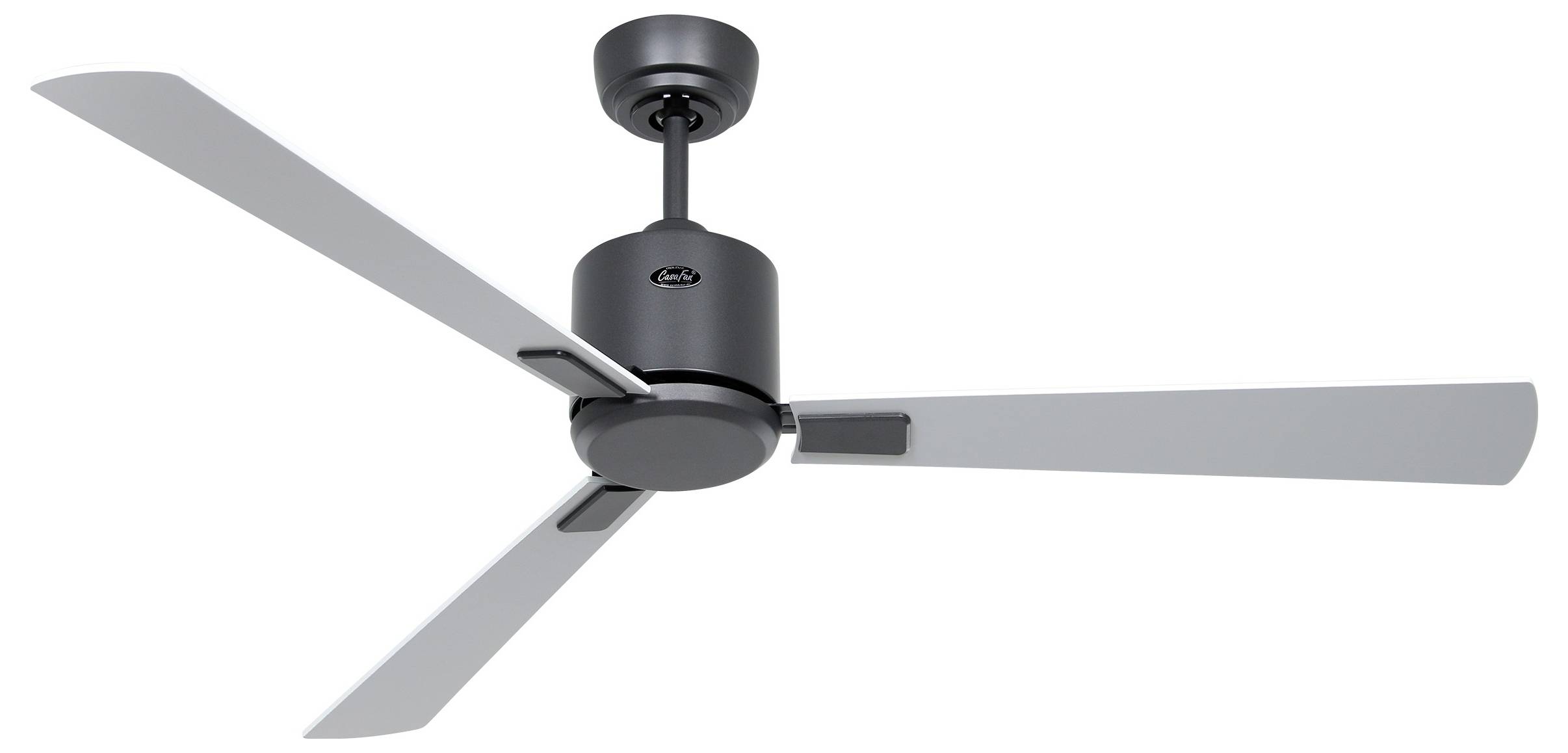 CasaFan ECO NEO III 132 BG-WE/LG WiFi Flügel Weiß/Lichtgrau Loftsventilator 27 W (Ø x H) 132 cm x 360 mm Basaltgrå med f-2