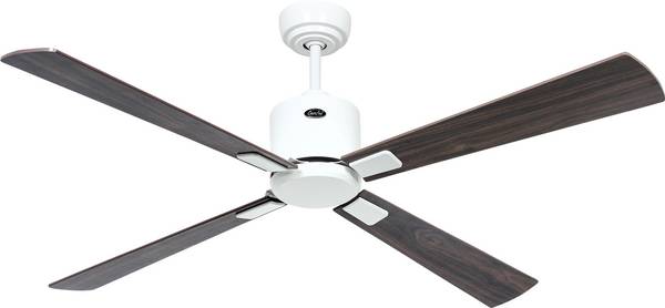 CasaFan ECO NEO III 132 WE-NB/KI WiFi Flügel Nussbaum/Kirsche Loftsventilator  27 W (Ø x H) 132 cm x 360 mm Hvid med fjernbetjening, Timer, Vinterdrift, App-styret