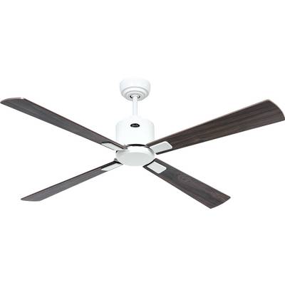 CasaFan ECO NEO III 132 WE-NB/KI WiFi Flügel Nussbaum/Kirsche Loftsventilator 27 W (Ø x H) 132 cm x 360 mm Hvid med fjer-0