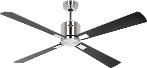 CasaFan ECO NEO III 132 BN-WN/SI WiFi Flügel Wenge/silber Loftsventilator  27 W (Ø x H) 132 cm x 360 mm Krom (børstet) med fjernbetjening, Timer, Vinterdrift, App-styret