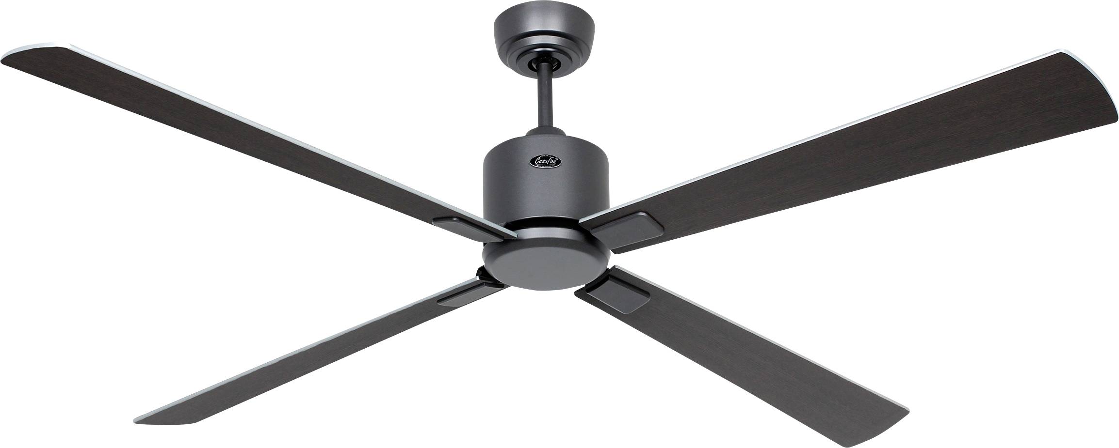 CasaFan ECO NEO III 152 BG-WN/SI WiFi Flügel Wenge/silber Loftsventilator 27 W (Ø x H) 152 cm x 360 mm Basaltgrå med fje-0