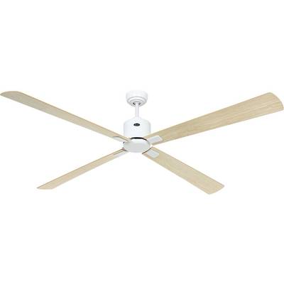 CasaFan ECO NEO III 180-4 WE-AH/BU WiFi Flügel Ahorn/Buche Loftsventilator 28 W (Ø x H) 180 cm x 360 mm Hvid med fjernbe-0