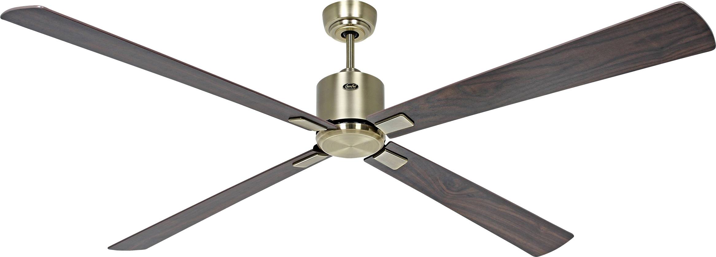 CasaFan ECO NEO III 180-4 MA-NB/KI WiFi Flügel Nussbaum/Kirsche Loftsventilator 28 W (Ø x H) 180 cm x 360 mm Messing ant-0