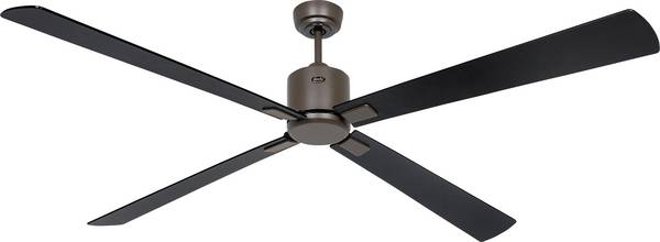 CasaFan ECO NEO III 180-4 BZ-SW/TK WiFi Flügel Schwarz/Teak Loftsventilator  28 W (Ø x H) 180 cm x 360 mm Bronze med fjernbetjening, Timer, Vinterdrift, App-styret