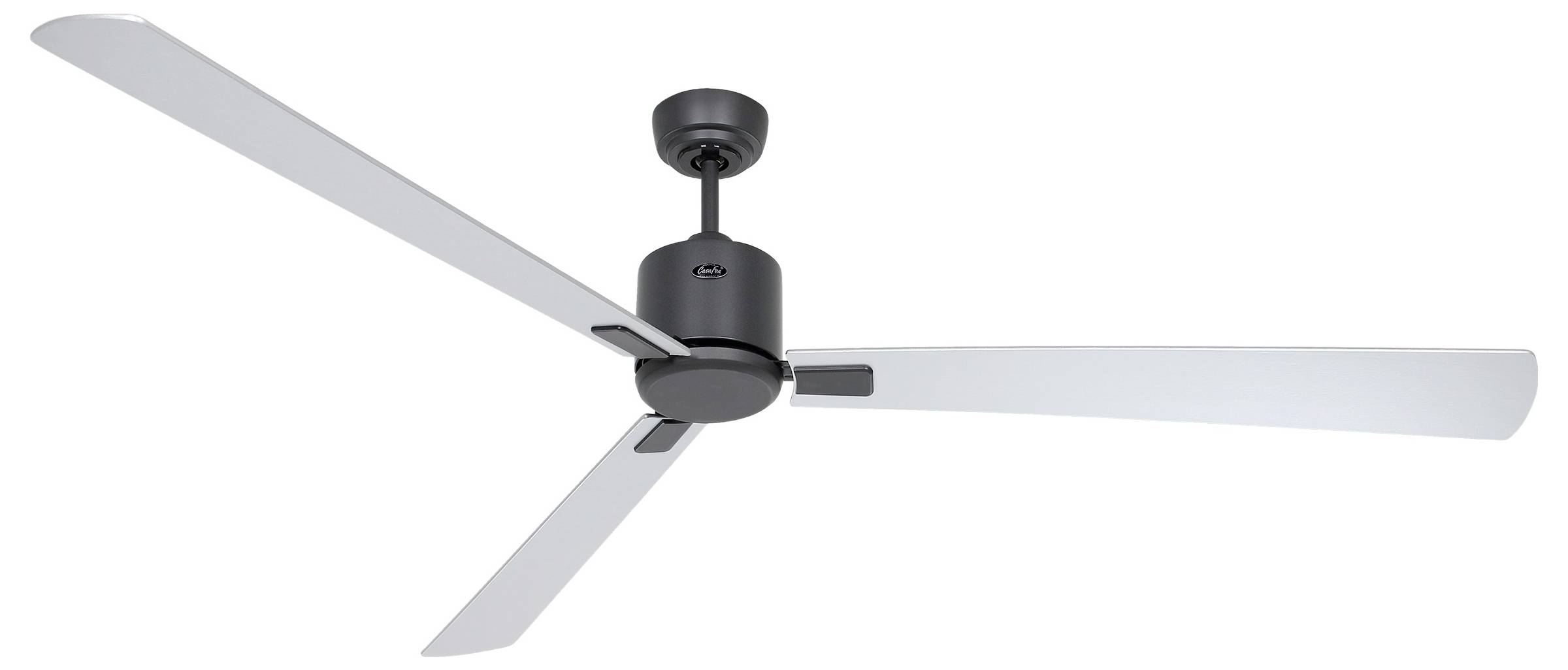CasaFan ECO NEO III 180-4 BG-WN/SI WiFi Flügel Wenge/silber Loftsventilator 28 W (Ø x H) 180 cm x 360 mm Basaltgrå med f-3