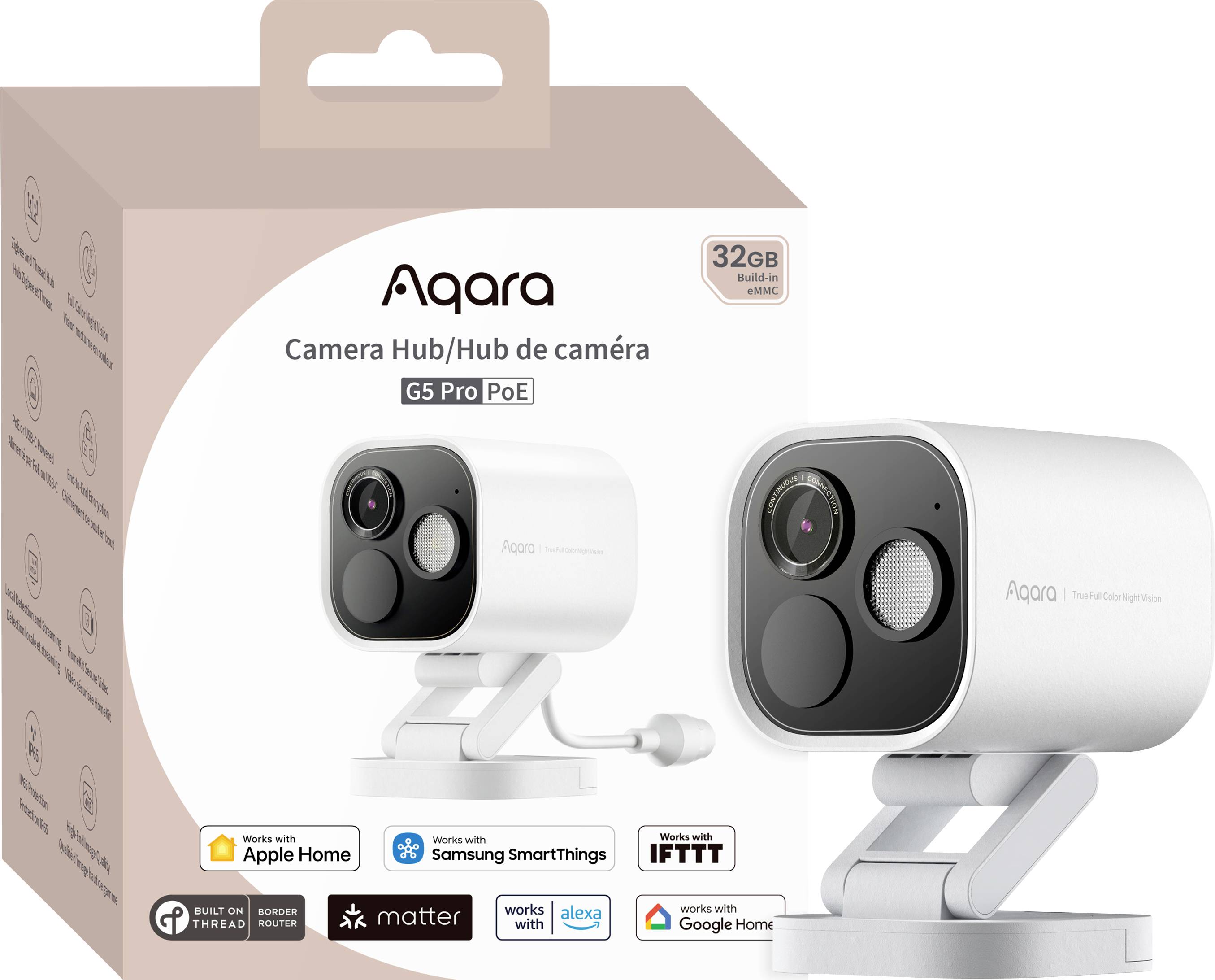 Aqara Camera Hub G5 Pro (PoE) CH-C03DW LAN IP Overvågningskamera 2688 x 1520 Pixel-0