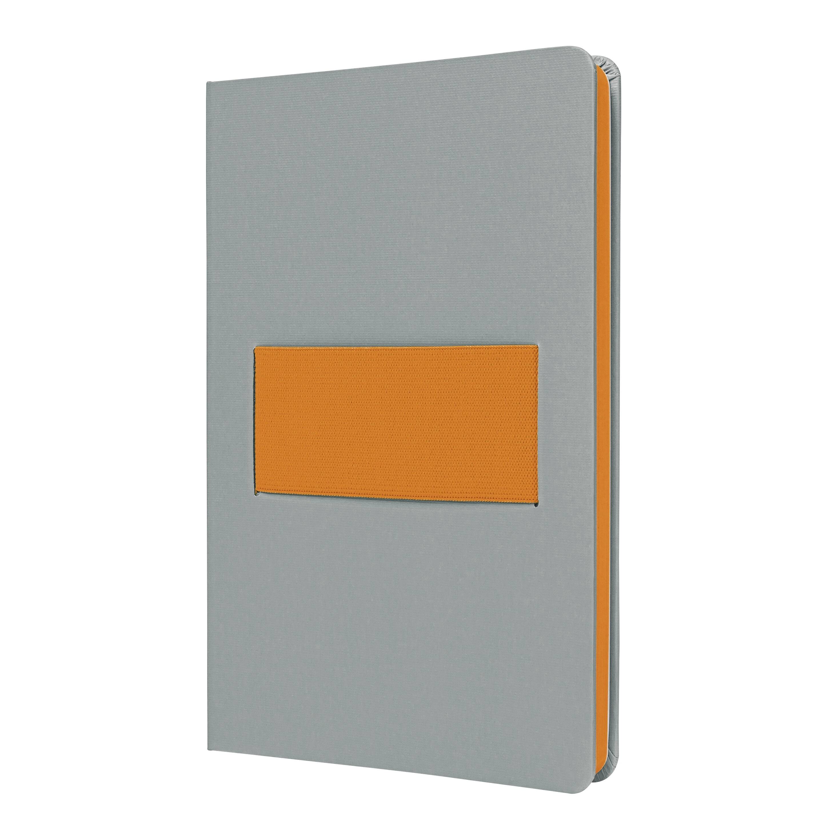 Sigel LS200 Notesbog Linescape Hardcover DIN A5 karieret Lysegrå, Neon-orange Antal blade: 88 Blad