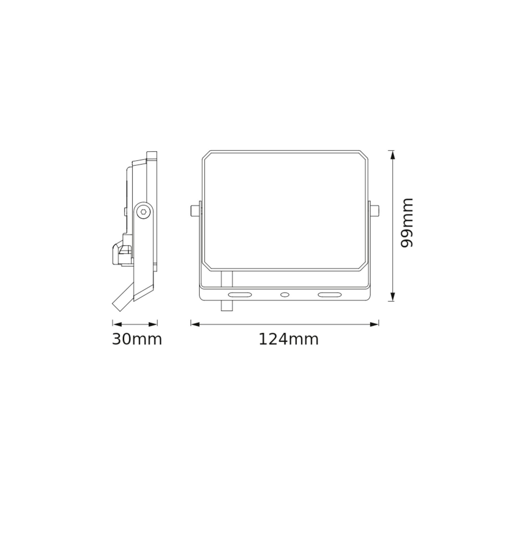 OSRAM HOMELIGHTING FLOODLIGHT LUX 20W 830 BLACK 4099854489488 LED-flugtlys 20.00 W Lysfarve: Varmhvid-1