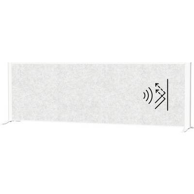 Støjabsorberende panel med et symbol af lydbolger, der absorberes, hvilket indikerer dets anvendelse til støjreduktion i forskellige miljøer.