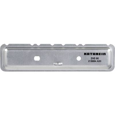 En metalmonteringsbeslag mærket 'KATHREIN ZAS 90 218684 A00', som har flere huller til installationsformål.