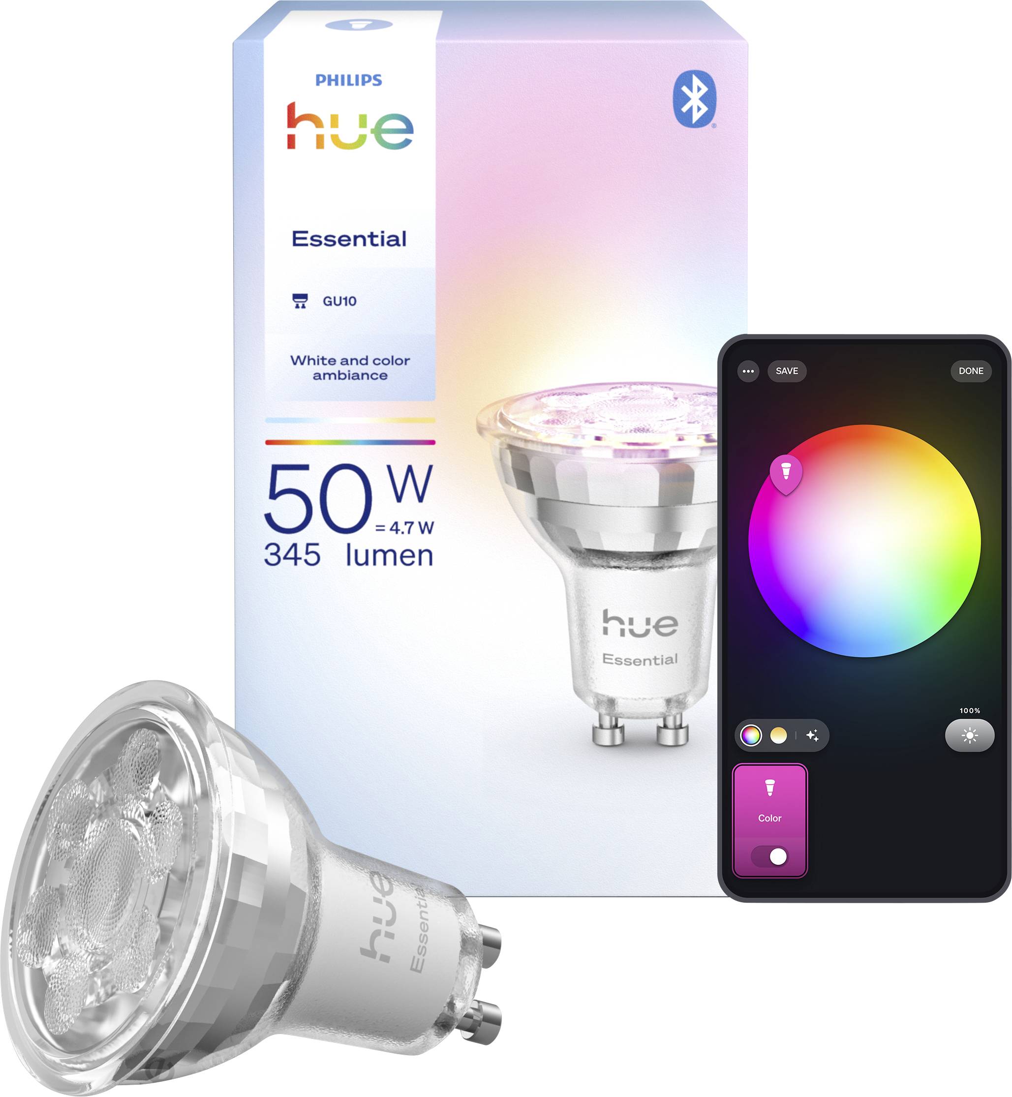 Philips Hue LED-pærer 929004235701 EEK: F (A - G) Hue Essential White & Col. Amb. Flerfarvet-0