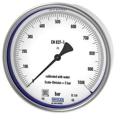 WIKA Rørfjedermanometer 13468163 332.50 Tilslutning (manometer): Undersida   1 stk