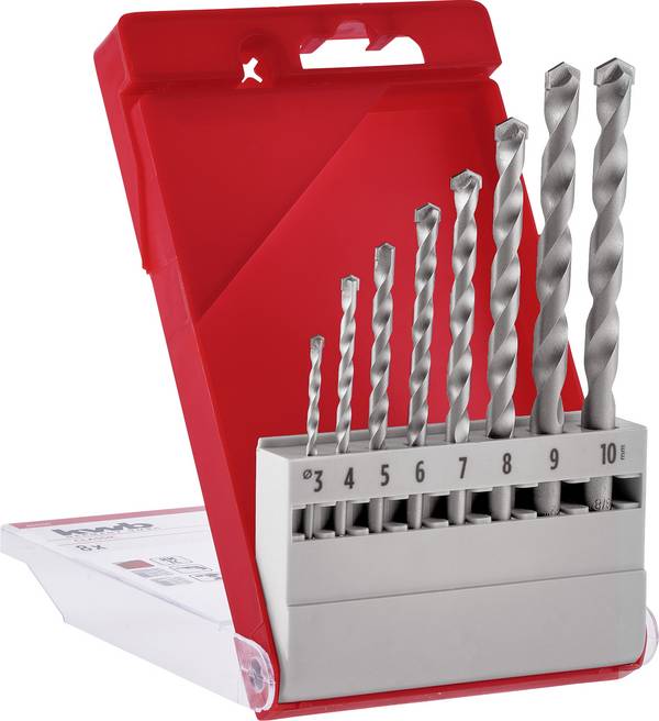 kwb 37800 Sten-spiralbor-sæt 8 dele 3 mm, 4 mm, 5 mm, 6 mm, 7 mm, 8 mm, 9 mm, 10 mm 1 Set