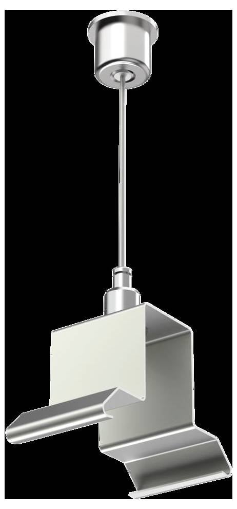 En glat, sort sidevisning af et minimalistisk overvågningskamera eller lysarmatur monteret på en væg.