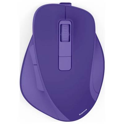 En lilla ergonomisk trådløs computer-mus med scrollhjul og kontureret design til behagelig håndplacering.