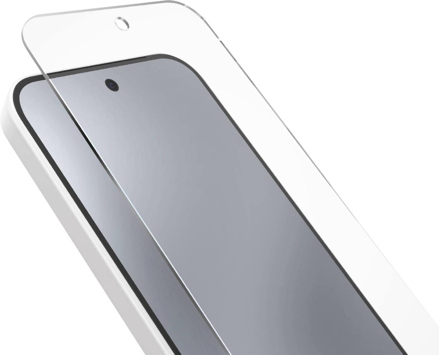 Et elegant sort telefonetui med åbent top og mærket "sbs" subtilt trykt på bunden, som viser et minimalistisk design.