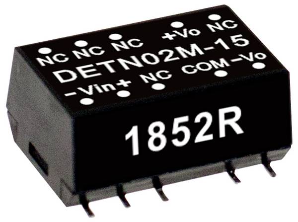 MEAN WELL  DETN02M-15SC  DC/DC-bilomformer  12 V  -15 V  0.064 A  2 W    Indhold 1 stk