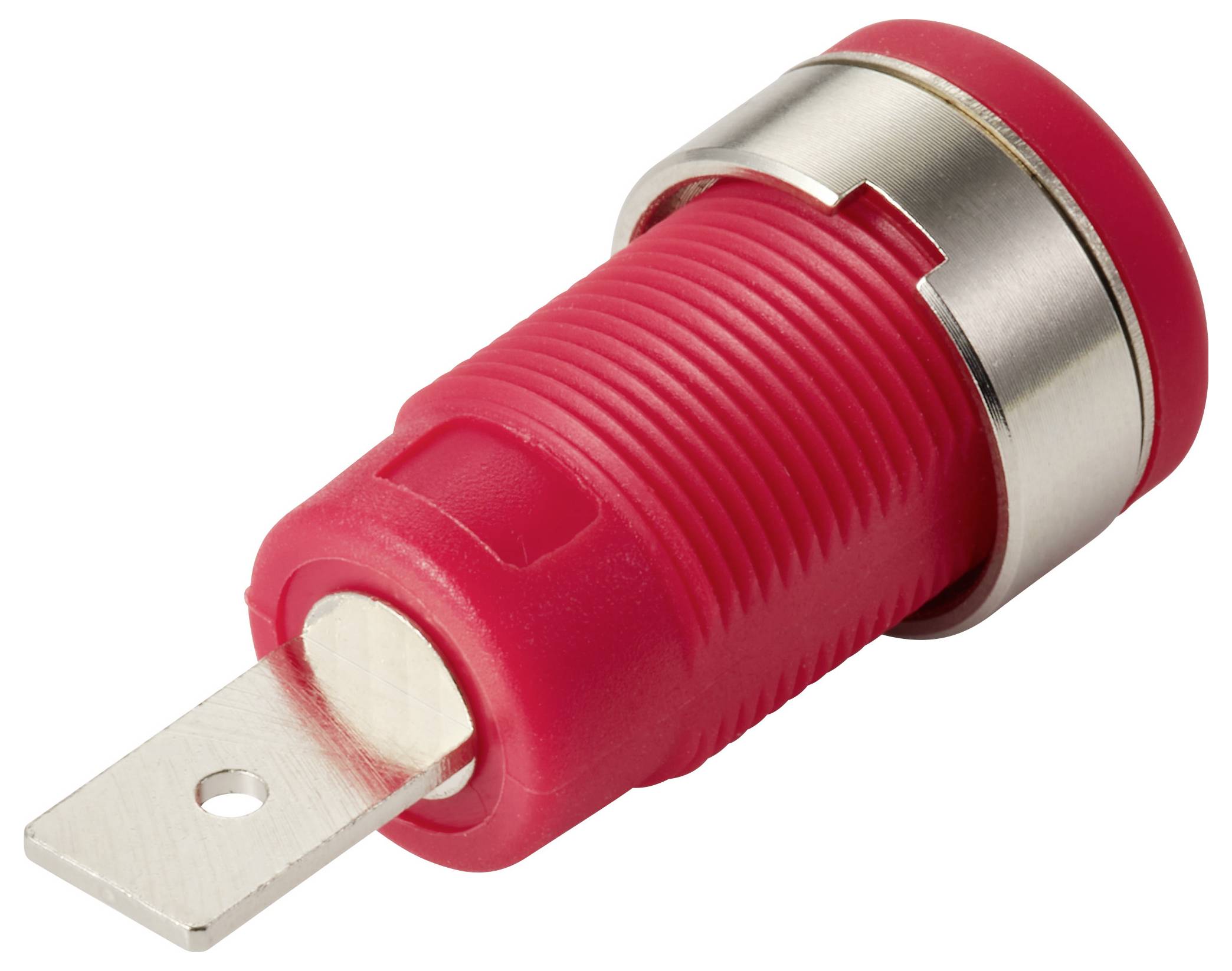 TRU COMPONENTS MP-32 rot Sikkerhedsindbygningsbøsning Tilslutning, lige Stift-diameter: 4 mm Rød 1 stk Bulk-1