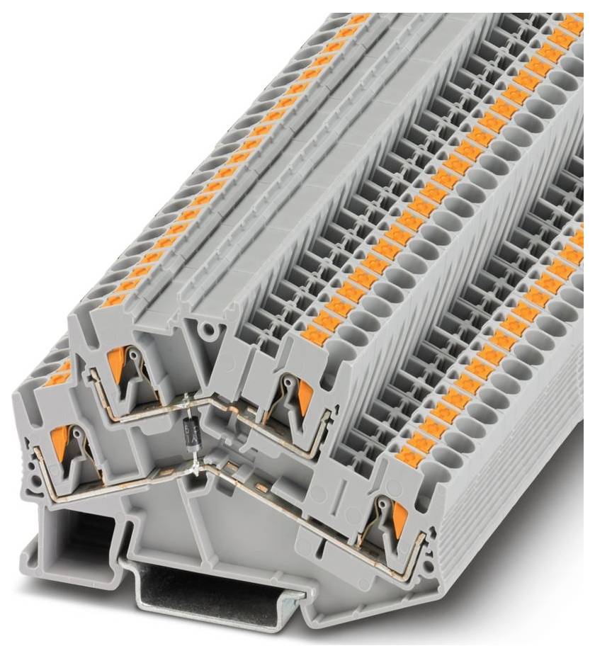 Phoenix Contact 1026165 Byggeelementklemme Push-In-klemme Grå 50 stk Piece